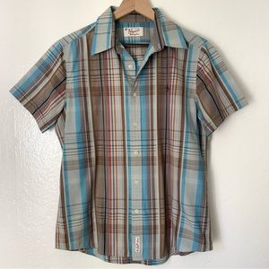 Original Penguin Plaid Button-Up Shirt - Size M